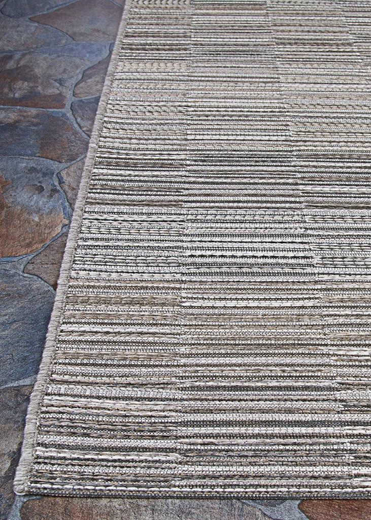 Couristan Cape 9860-9009 Fayston Silver Charcoal Area Rug Corner 2