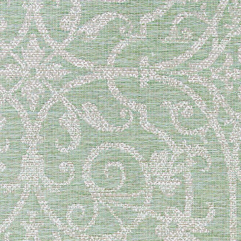 Couristan Monaco 2106-3136 Summer Quay Ivory Lt. Green Area Rug Swatch