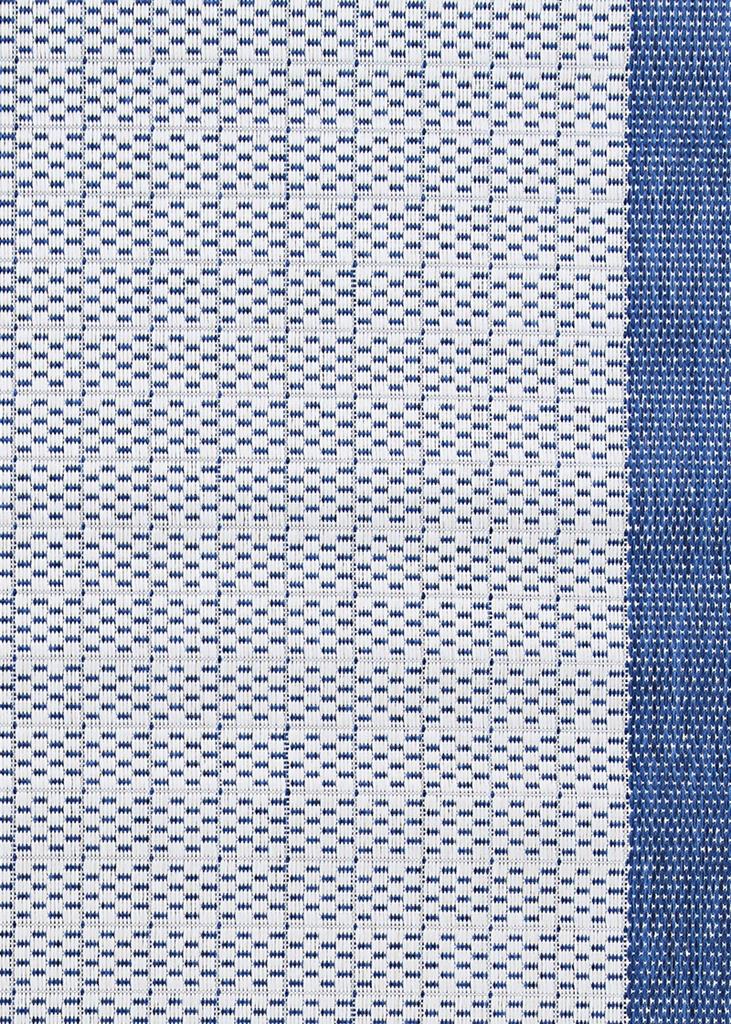 Couristan Recife 1005-6500 Checkered Field Ivory Indigo Area Rug Swatch