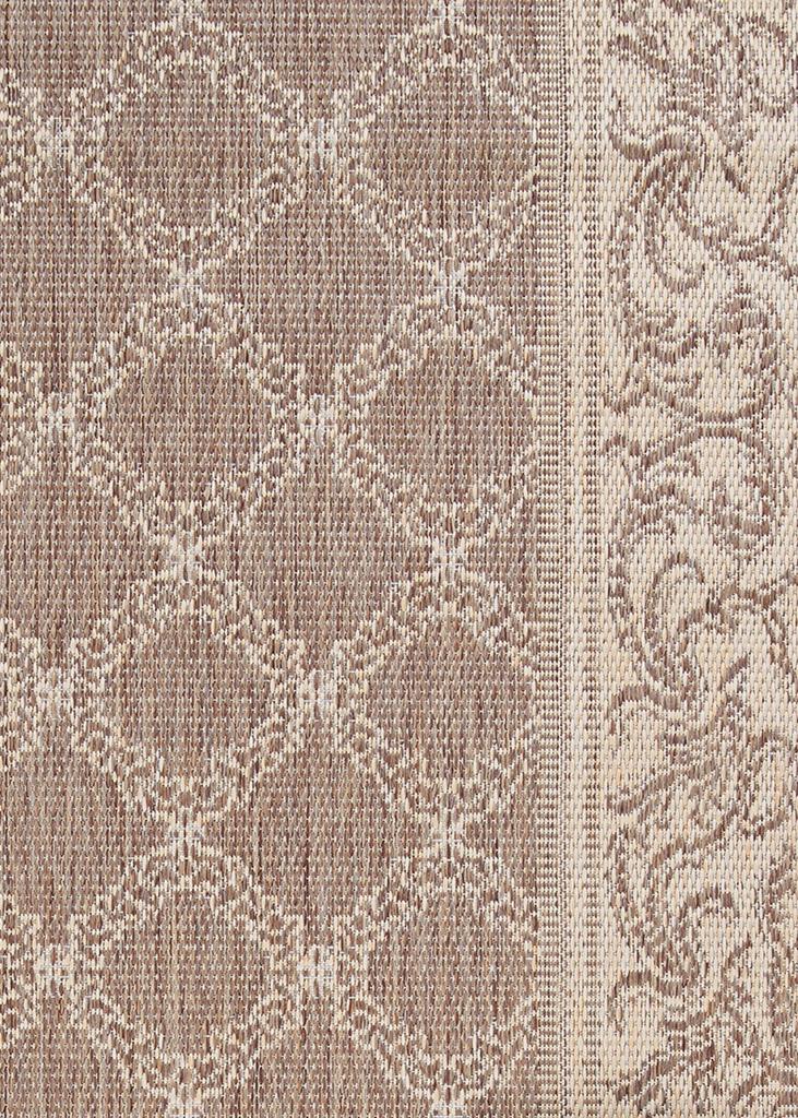 Couristan Recife 1016-3000 Garden Lattice Cocoa Natural Area Rug Swatch