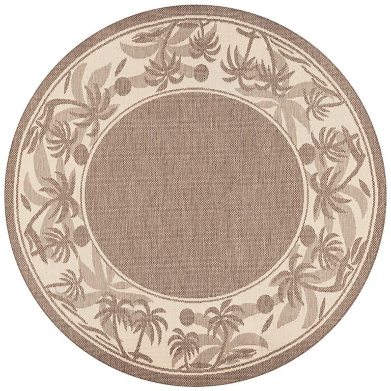 Couristan Recife 1222-0722 Island Retreat Beige Natural Round Area Rug