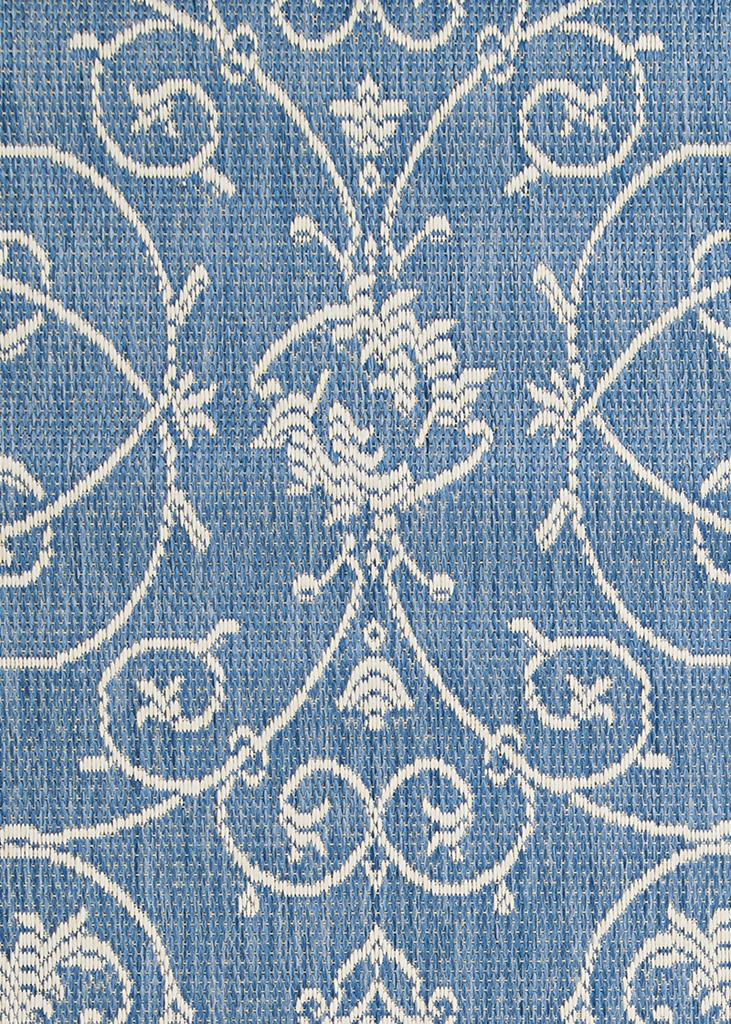 Couristan Recife 1583-1212 Veranda Champagne Blue Area Rug Swatch