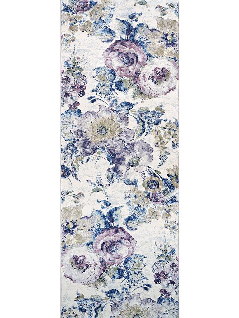 Couristan Easton 6349-6191 Floral Chic Bone Multi Runner Area Rug