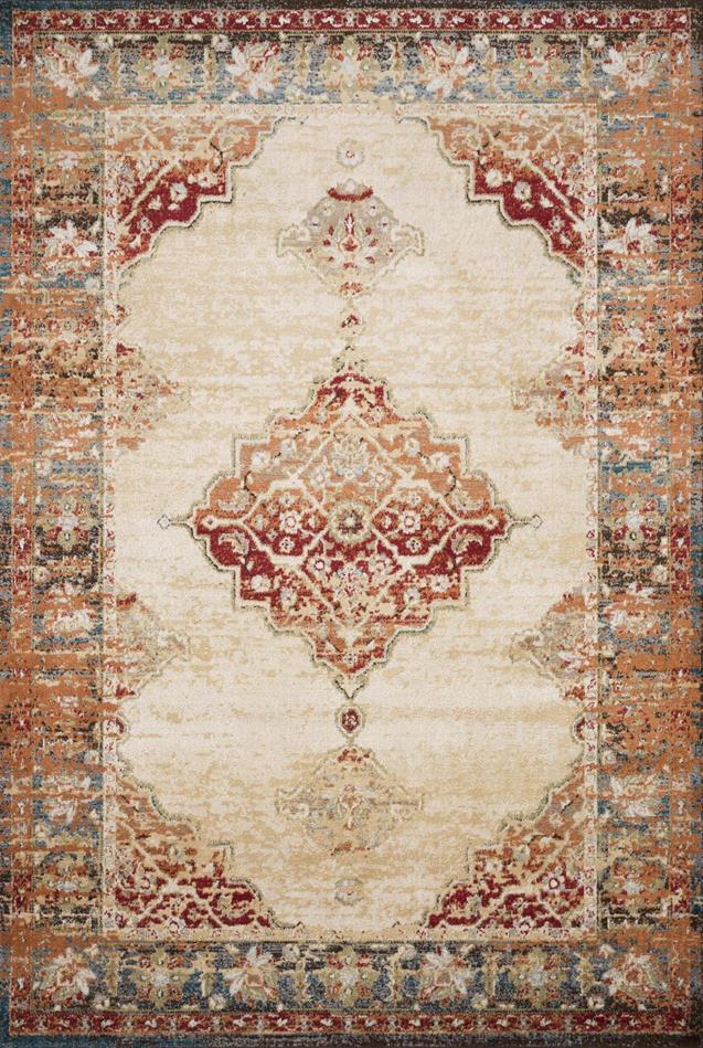 Loloi II Isadora ISA-04 Antique Ivory/Sunset Area Rug - Carpetmart