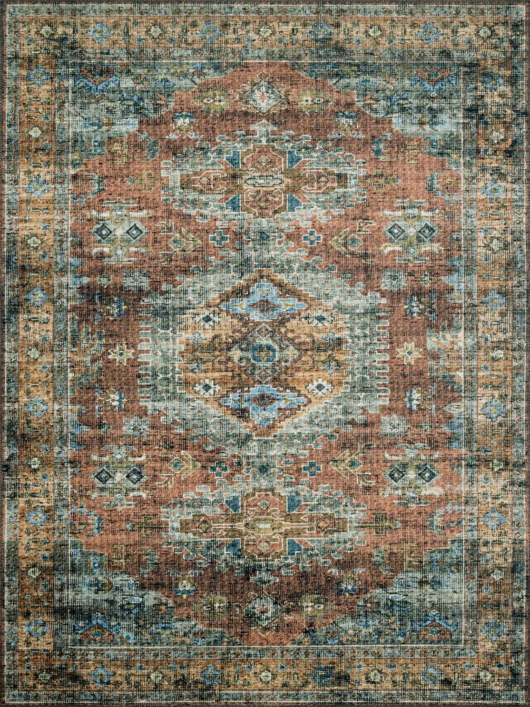 Loloi Skye SKY-07 Terracotta/Sky Area Rug - Carpetmart.com