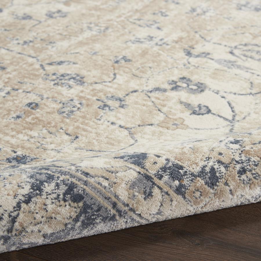 Kathy Ireland KI25 Malta MAI11 Ivory/Blue Area Rug Texture