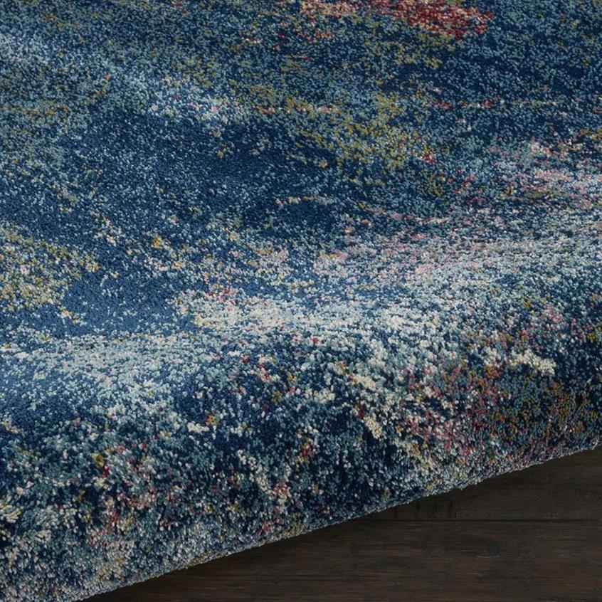 Nourison Fusion FSS17 Blue/Multi Colored Area Rug Texture