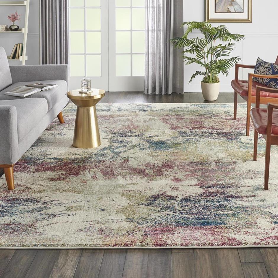 Nourison Fusion FSS17 Cream/Multi Area Rug Room Scene