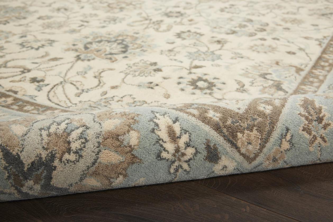 Nourison Living Treasures LI16 Ivory/Aqua Area Rug Texture