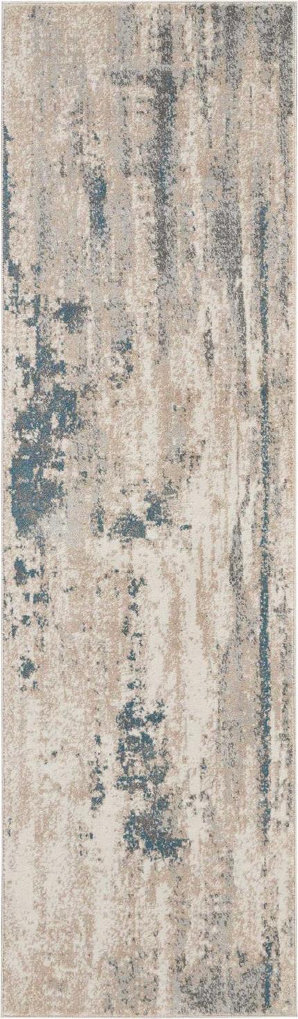 Nourison Maxell MAE17 Ivory/Teal Area Rug - Carpetmart.com