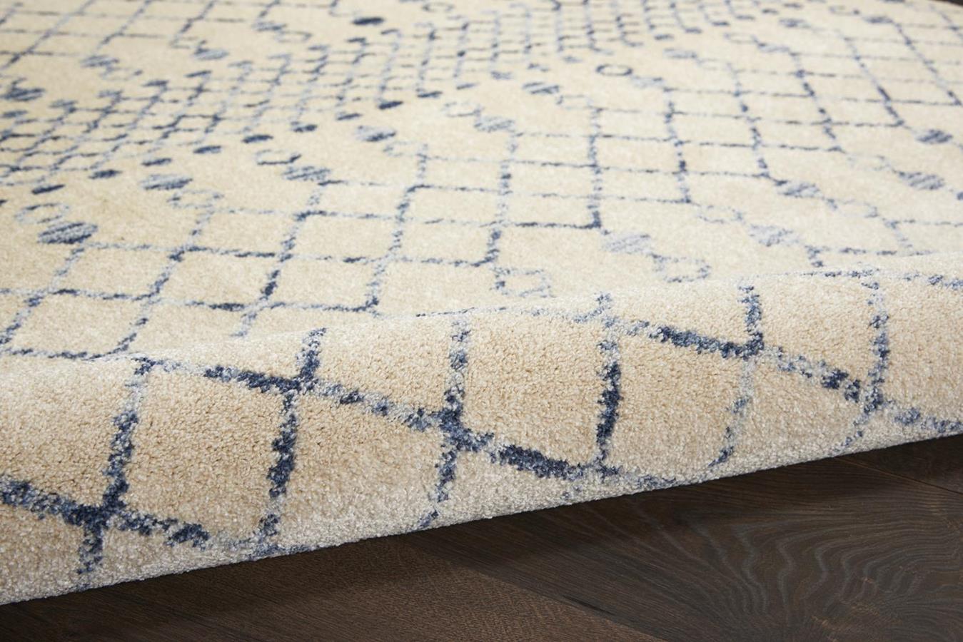 Nourison Palermo PMR03 Beige/Blue Area Rug Texture