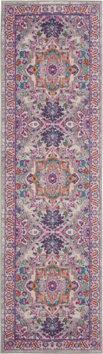 Nourison Passion PSN20 Light Grey/Pink Area Rug Runner