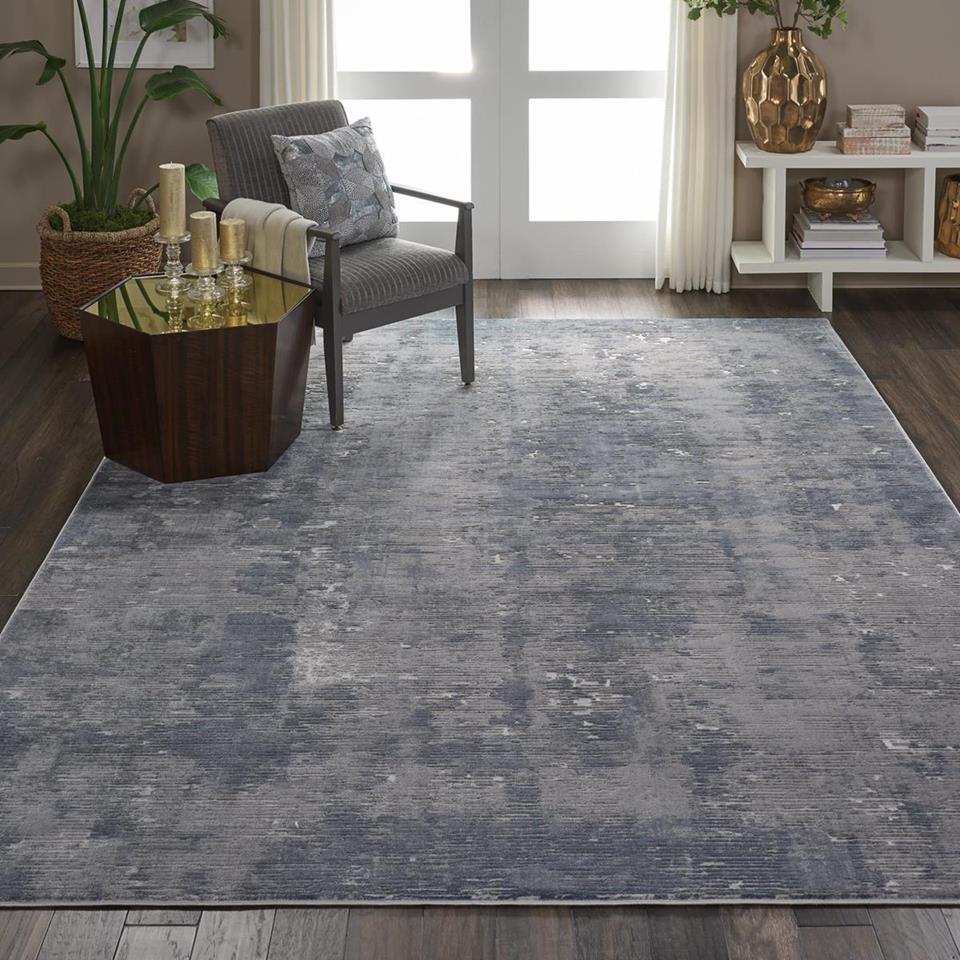 Nourison Rustic Textures RUS05 Grey Area Rug Room Scene