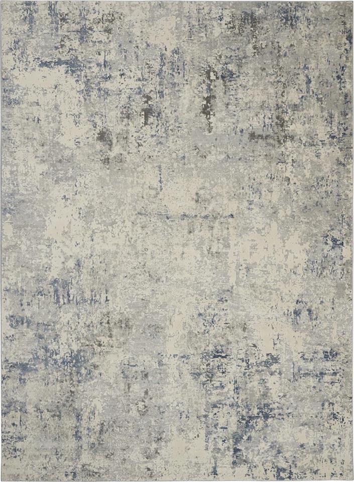 Nourison Rustic Textures RUS07 Ivory/Grey/Blue Area Rug