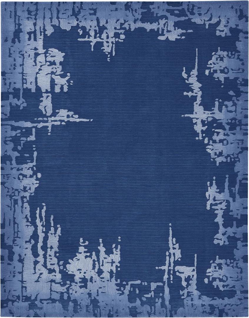 Nourison Symmetry SMM02 Navy Blue Area Rug