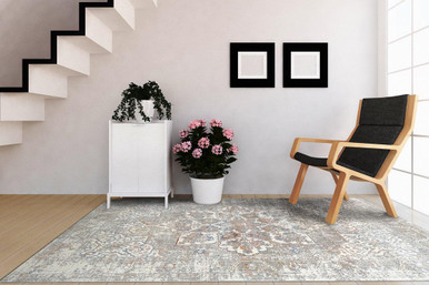 Dynamic Rugs Zen 8337-950 Grey Blue Area Rug - Carpetmart.com