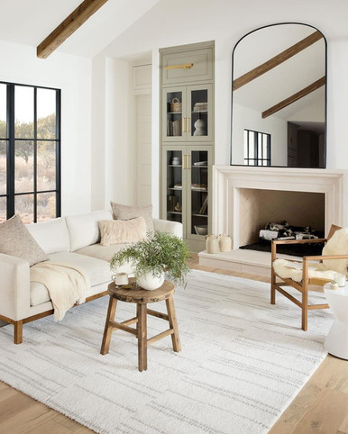 Loloi II Bliss Shag BLS-02 White Grey Area Rug | Carpetmart.com