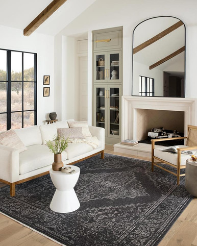 Loloi II Vance VAN-03 Charcoal Dove Area Rug | Carpetmart.com