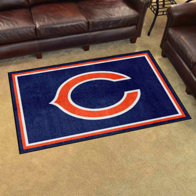 NFL Retro Chicago Bears 3'0 X 5'0 Navy Plush Rug - 32567