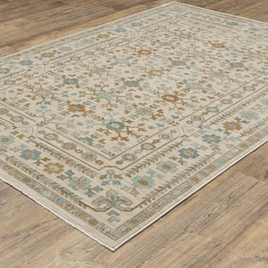 Oriental Weavers Maeve MAE01 Ivory Blue Area Rug | Carpetmart.com