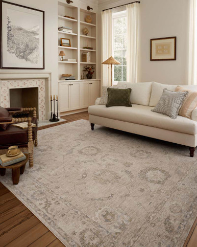 Louisa LOI-02 Oatmeal Slate Area Rug - Chris Loves Julia x Loloi