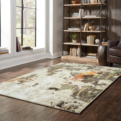 heritage modern rug carpet - 160×230cm Oriental Weavers Evolution 7770J Beige/ Charcoal Area Rug