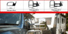 Clearview Towing Mirrors Manual Black suitable for Toyota Landcruiser 70 75 76 78 & 79 Series