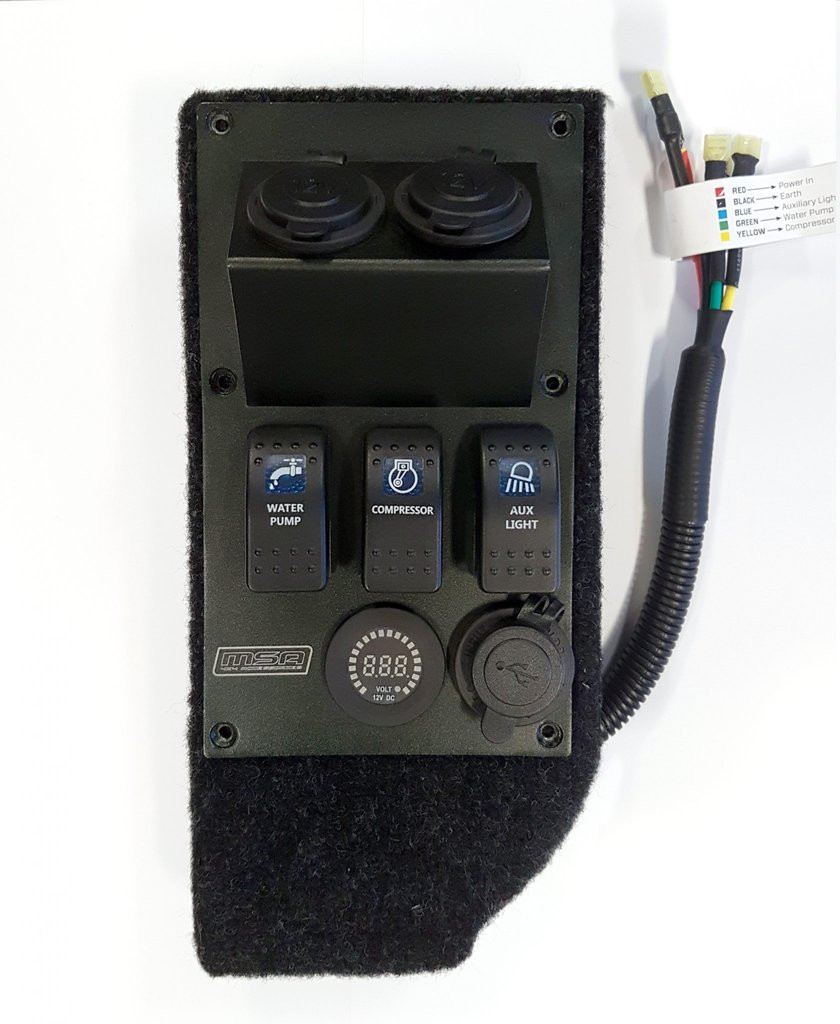 MSA 4X4 Explorer Aluminium Power Panel for Storage Drawer System