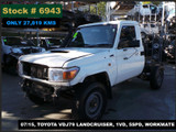 6943 - 07/15, TOYOTA VDJ79 LANDCRUISER, ** ONLY 27,819 KMS ** 1VD, 5SPD, WORKMATE