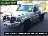 7071 - 08/06, TOYOTA HZJ79 LANDCRUISER, 1HZ, 5SPD, WORKMATE.