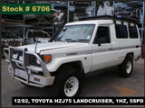 6706 - 12/92, TOYOTA HZJ75 LANDCRUISER, 1HZ, 5SPD.