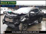 7741 - 10/18, MAZDA UR BT50, ** ONLY 76,605 KMS ** P5AT, AUTO, GT