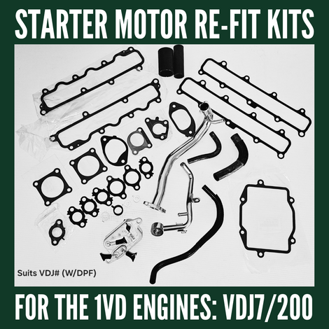 Introducing Starter Motor Replacement Kits suitable for Landcruiser VDJ 70/200