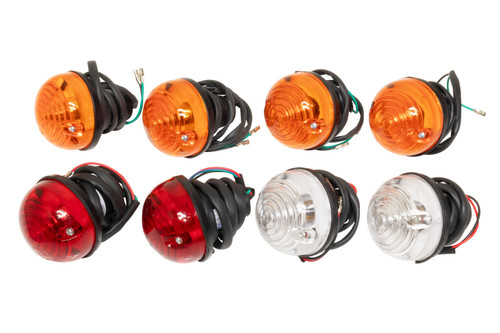 Set of 8 Lamps suitable for Land Rover Series 2 2a 3 and County Defender to 1994