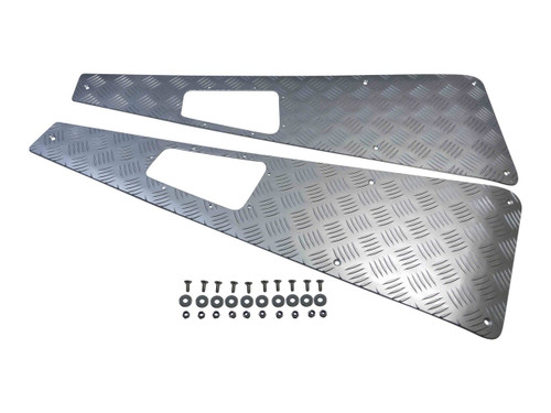 Terrafirma Guard Wing Top Chequer Plate Silver Anodised suitable for Defender