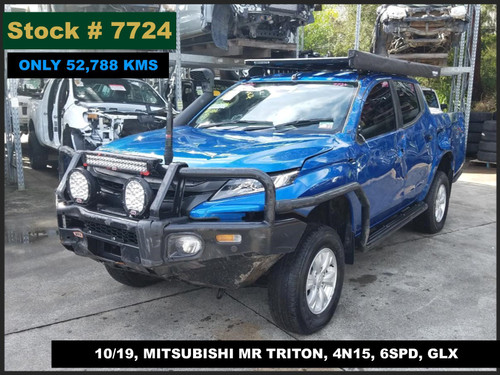 7724 - 10/19, MITSUBISHI MR TRITON, ** ONLY 52,788 KMS ** 4N15, 6SPD, GLX