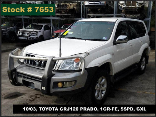 7653 - 10/03, TOYOTA GRJ120 PRADO, 1GR-FE, 5SPD, GXL