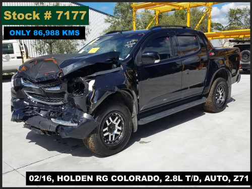 7177 - 02/16, HOLDEN RG COLORADO, ** ONLY 86,988 KMS ** 2.8L T/D, AUTO, Z71