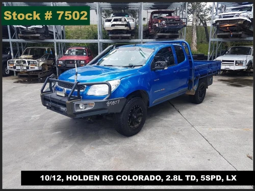 7502 - 10/12, HOLDEN RG COLORADO, 2.8L TD, 5SPD, LX