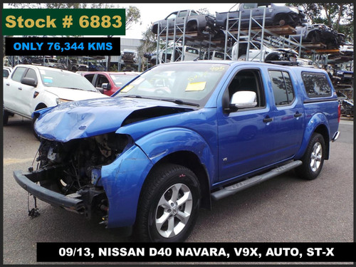 6883 - 09/13, NISSAN D40 NAVARA, ** ONLY 76,344 KMS ** V9X, AUTO, ST-X