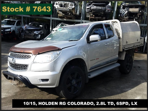 7643 - 10/15, HOLDEN RG COLORADO, 2.8L TD, 6SPD, LX