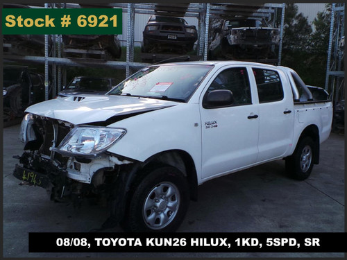 6921 - 08/08, TOYOTA KUN26 HILUX, 1KD, 5SPD, SR