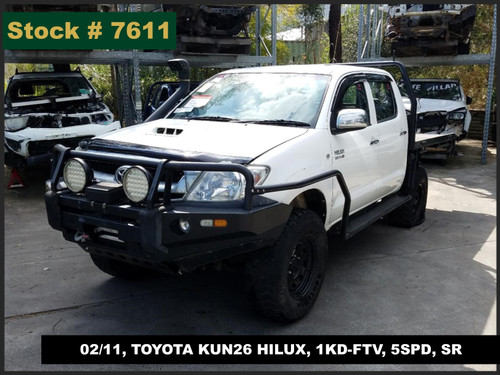 7611 - 02/11, TOYOTA KUN26 HILUX, 1KD-FTV, 5SPD, SR