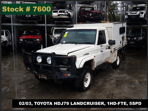 7600 - 02/03, TOYOTA HDJ79 LANDCRUISER, 1HD-FTE, 5SPD