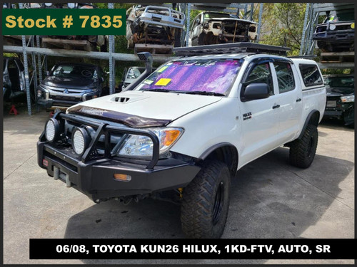 7835 - 06/08, TOYOTA KUN26 HILUX, 1KD-FTV, AUTO, SR