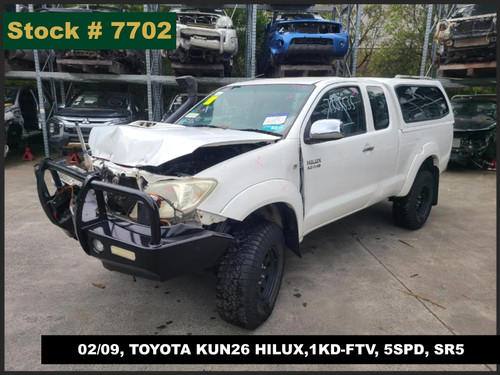 7702 - 02/09, TOYOTA KUN26 HILUX,1KD-FTV, 5SPD, SR5