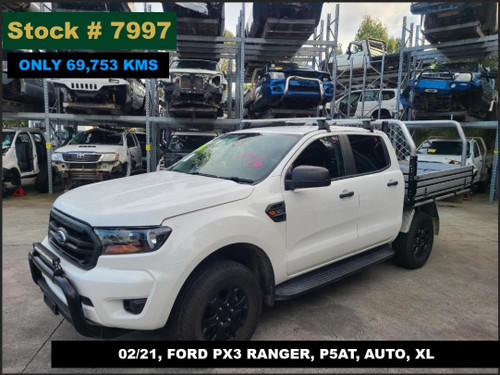 7997- 02/21, FORD PX3 RANGER, ** ONLY 69,753 KMS **, P5AT, AUTO, XL