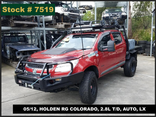 7519 - 05/12, HOLDEN RG COLORADO, 2.8L T/D, AUTO, LX