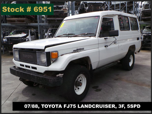 6951 - 07/88, TOYOTA FJ75 LANDCRUISER, 3F, 5SPD