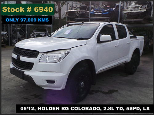 6940 - 05/12, HOLDEN RG COLORADO, ** ONLY 97,009 KMS ** 2.8L TD, 5SPD, LX